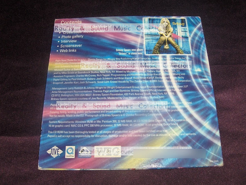 Britney Cd Rom Pepsi Europeo Original De Coleccion (Usado)