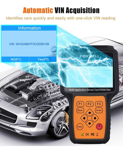 Foxwell Nt650 Elite Obd2 Escáner Tpms Dpf Airbag Reset .