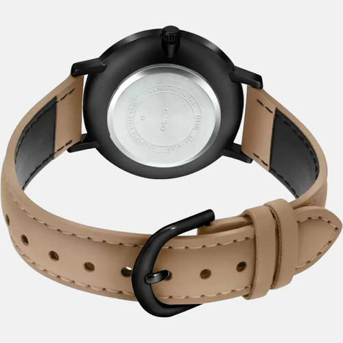 Reloj Casio Hombre Mtp-vt01bl-1b Cuero Marron Claro Plano