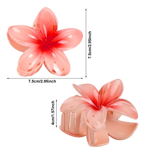 6 Pzs Pinzas Para El Pelo De Flores Hawaianas Para Mujer