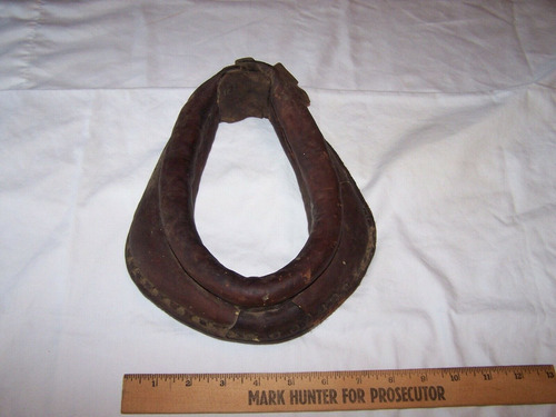 Antique Vintage Small Leather Goat Collar - Harness Part -
