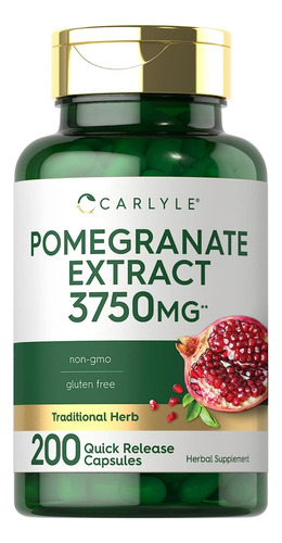 Pomegranate Extract | 3750 Mg | 200 Caps | Espectacular!!