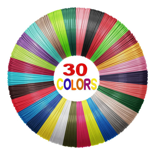 Repuestos De Filamento Para Bolígrafo 3d De 30 Colores, Pla 