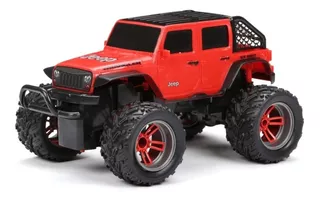 Coche Radio Control New Bright Jeep Wrangler 4x4 Escala 1:16 Color Rojo