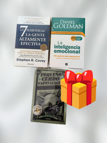 Pack De 3 Libros Los 7 Habitos + Cerdo + Inteligencia