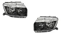 Comprar Par Faros Renault Duster 2013 2014 2015 2016 Fondo Negro