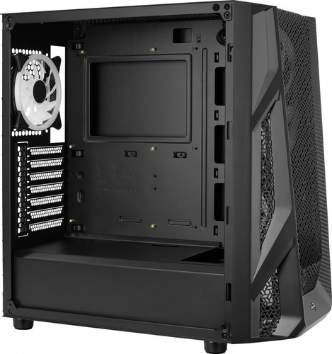 Gabinete Aerocool Splinter Duo-g-bk-v1 Ventana Argb S/fuente Color Negro