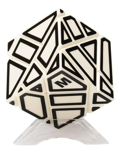 Cubo Ghost Ninja 3x3 Deformación Color de la estructura Blanco-Negro
