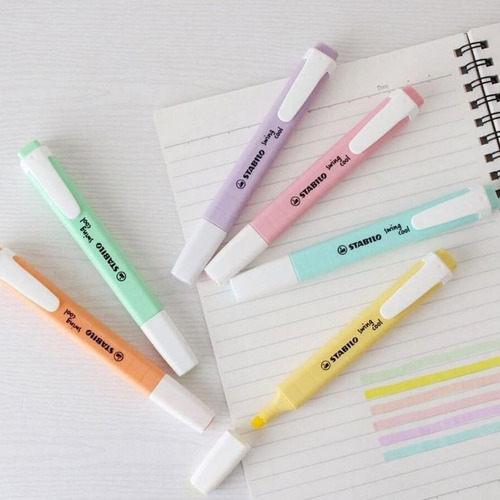 Imagen 5 de 9 de Destacadores Stabilo Swing Cool Pastel Set X 6 Unidades