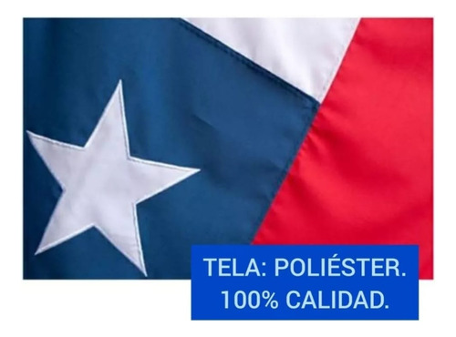 Bandera Chilena 140x210cm Bordada Reforzada 