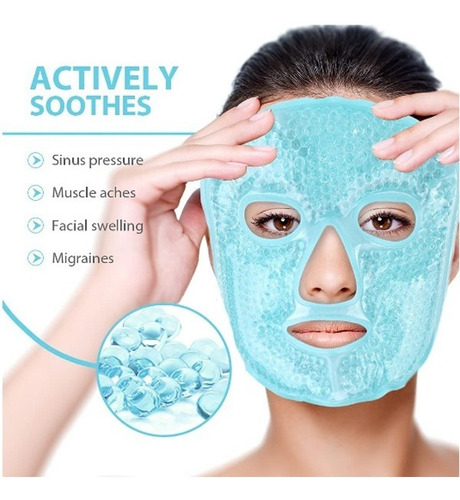Imagen 9 de 10 de Máscara Facial Gel Frío Calor Terapia Poros Hinchazón Estrés