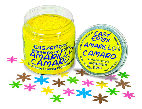 Pigmento Amarillo Camaro: Resina Epoxica, Velas, Jabones.