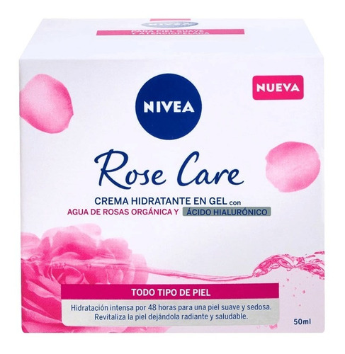 Crema Nivea Facial Hidratante Rose Care 50ml
