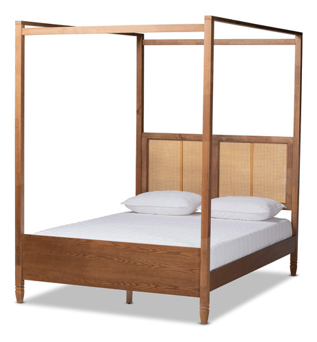 Baxton Studio Malia - Cama Moderna Y Contemporanea Con Dosel