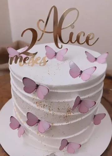 topo de bolo simples borboletas