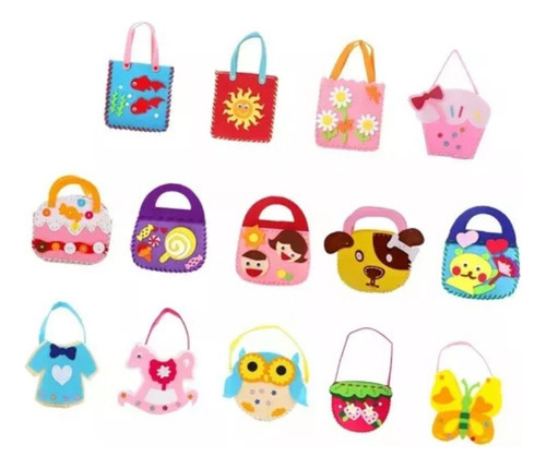 Bolsa De 14 Piezas, Bolsa Infantil No Tejida Hecha A Mano, S