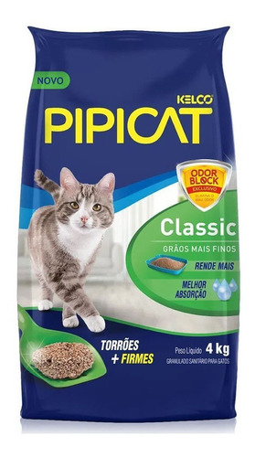 Areia P/gato Pipicat Classic 4k Kelco
