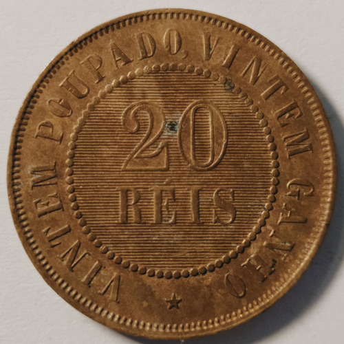 Moeda 20 Réis 1900 Bronze Soberba Brasil Primeira República