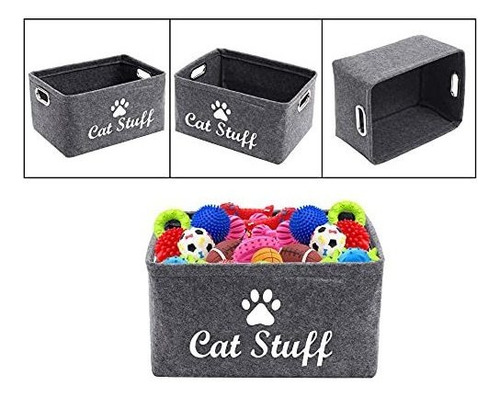 Imagen 5 de 5 de Cesta De Almacenamiento De Suministros Para Mascotas Gatos