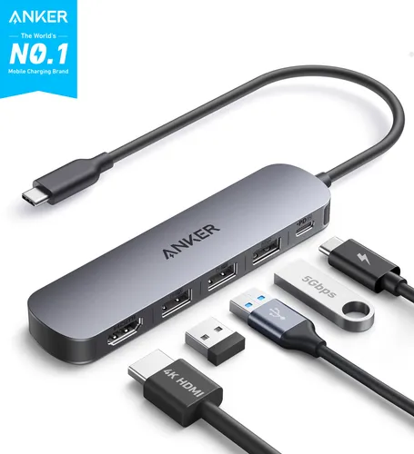 Adaptador Hub USB-C POLARES ZEN1 para MacBook Air M1/M2 e DeX vale a pena? 4 Hub USB C 5 portas em 1 Anker Dock Station Adaptador HDMI 4K, USB...