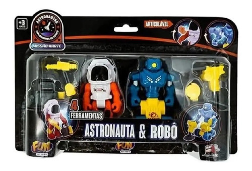 Brinquedo Astronauta E Robo Missao Em Marte Fun F00816