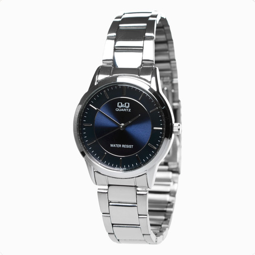 Reloj Q&q Hombre Plata Casual Analógico Qa45j202y