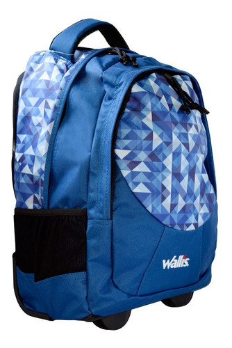 Mochila Con Ruedas Semi Impermeable 30 L Wallis Color Azul