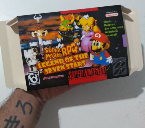Caixa Super Mario Rpg Playtronic Para Cartucho De Snes