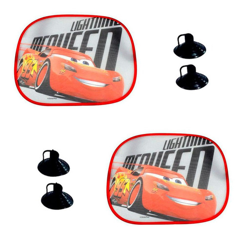 Par Tela Protetora Solar Janela Carro Desenhos Animados
