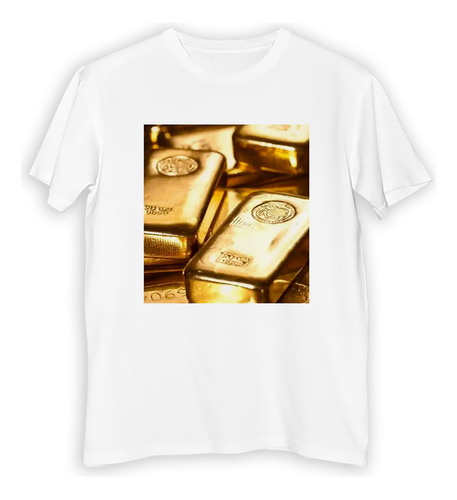 Remera Niño Oro Lingotes Valores Gold Economia Money M2