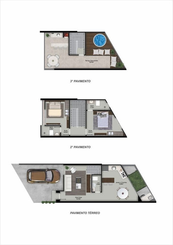Imagem 3 de 9 de Sobrado Triplex Em Camboriú