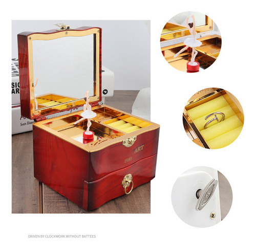 Caja Para Joyas Musicales Caja De Música Clásica Con Extraíb