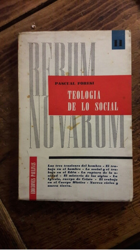 Teologia De Lo Social   Pascual Foresi 
