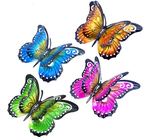 Daogtc Decoracion Pared Mariposa Metal Cerca 6.5  Colgante 4