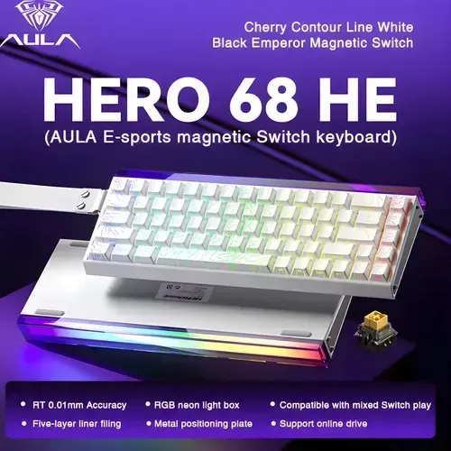 Teclado Magnético Aula Hero 68 He 8k Rapid Trigger 0.01mm
