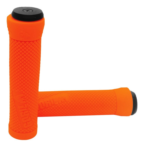 Puño Grip Naranja Para Bicicleta Mtb Bmx Con Bar Ends