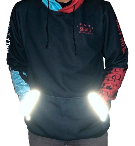 Imagem 5 de 5 de Moletom Canguru Boku No Hero Todoroki Cosplay Refletiva