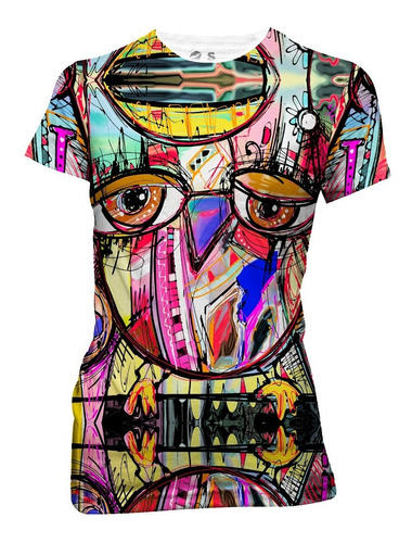 Playera Full Print Manga Corta Talla Extra 3xl