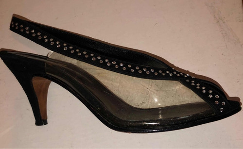 Zapatos Mishka Transparencia Gamuza Y Strass Numero 37