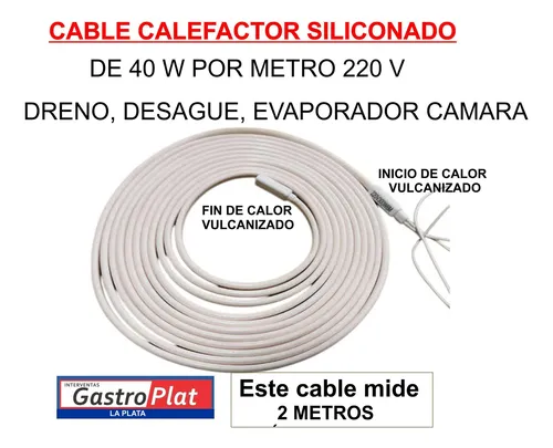 Cable Calefactor Silicona P/ Cañerias Ext 40 W X 2 Metros #