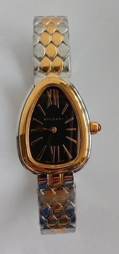 Reloj Bnlgr Mod. Serpentie Seduttorie Dama Correa Oro Amarillo/plata Bisel Oro Amarillo Caratula Negra (Usado)