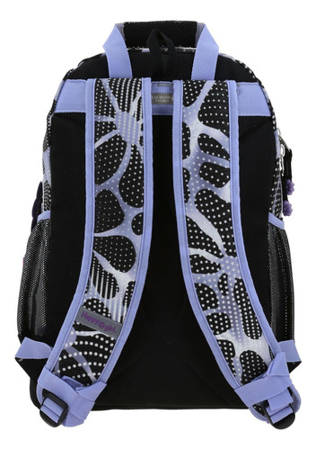 Mochila Happy Girl Quiz Primaria Backpack Hg70568-3 Color Negro Diseño De La Tela Flores