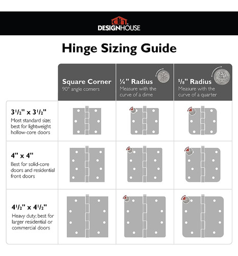 Casa De Diseño 181578 3-pack Hinge 4 , Latón Satinado
