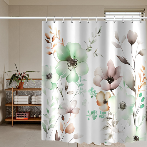 Cortina De Ducha, Textil Antimoho, Repelente Al Agua, Lavabl