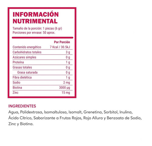 Kit Con 10 Botes Plenlife Gomitas Biotina 50 Pzs. Plenlife Sabor Frutos rojos