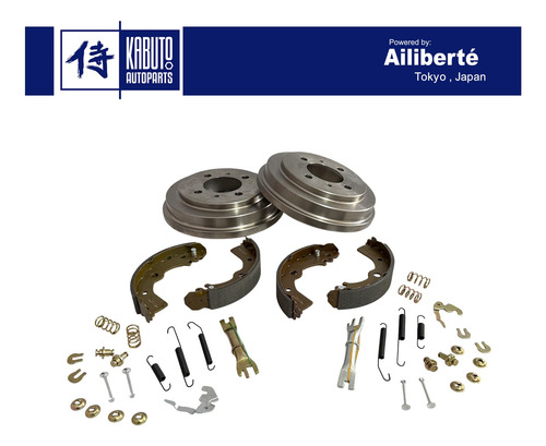 Kit 2 Tambores 4 Balatas Y 2 Herrajes Tsuru 1994 - 2017 1.6l