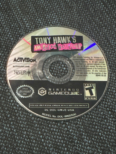 Tony Hawks American Wasteland Nintendo Gamecube Solo Disco