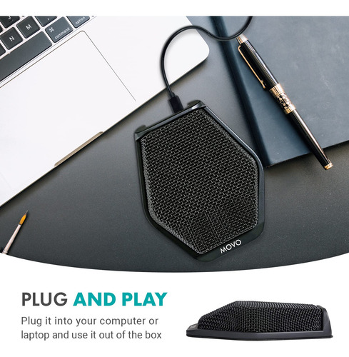 Microfone Usb De Conferência Movo Mc1000 Para Computador Des