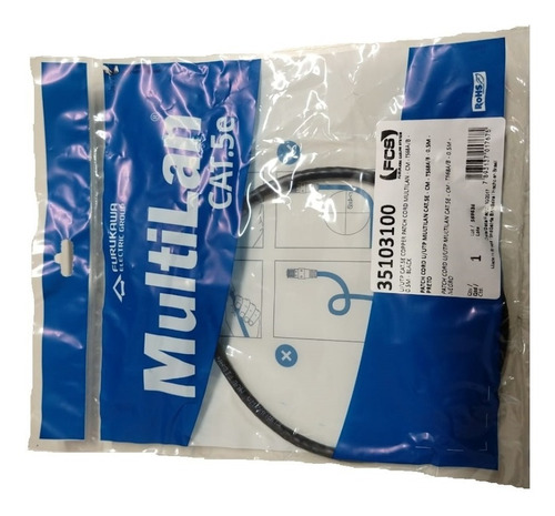 Patchcord Furukawa Cat 5e 2m Negro