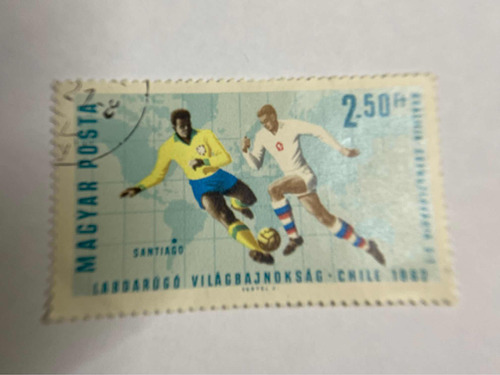 Sello Postal Hungria 1962 Copa Del Mundo Santiago
